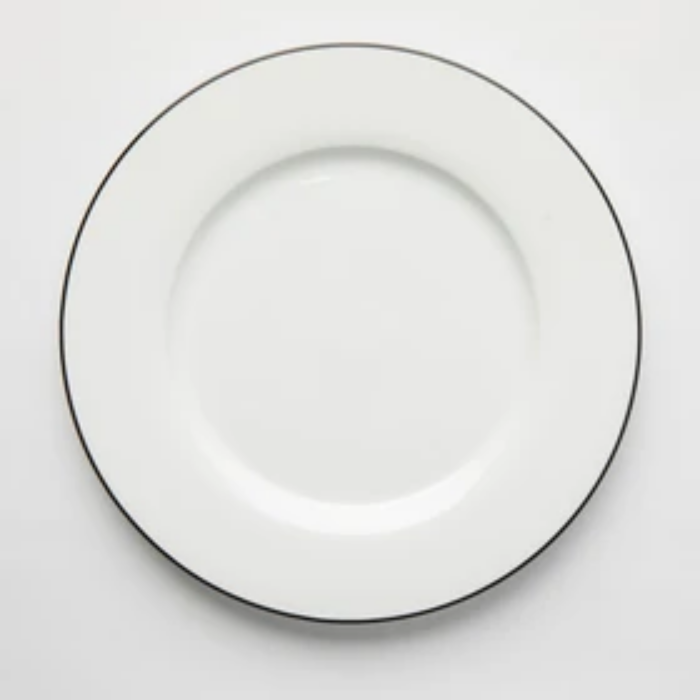 JENNA CLIFFORD - Premium Porcelain Dinner Plate With Black Band (Set of 4)