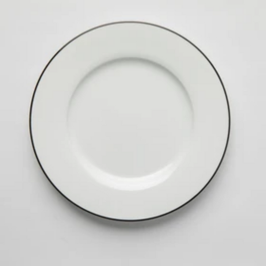JENNA CLIFFORD - Premium Porcelain Side Plate With Black Band (Set of 4)