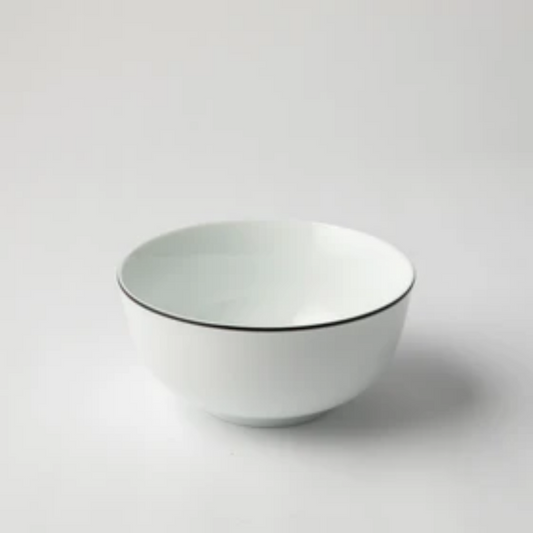 JENNA CLIFFORD - Premium Porcelain 14cm Cereal Bowl With Black Band (Set of 4)