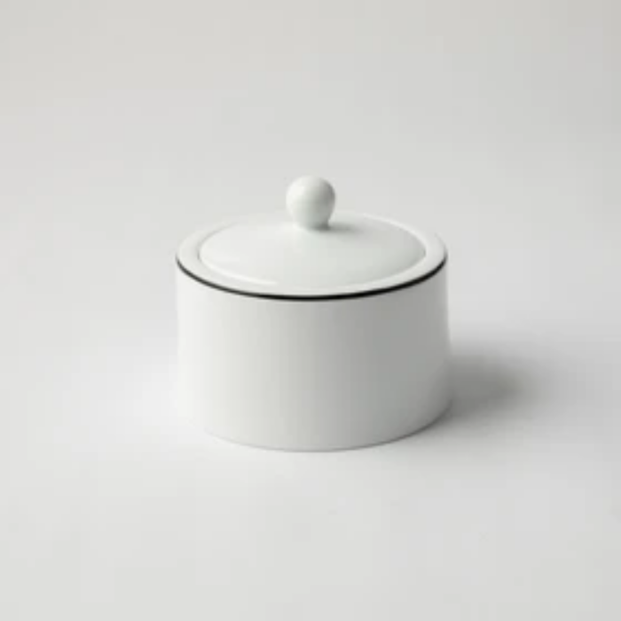 JENNA CLIFFORD - Premium Porcelain Sugar Pot With Black Band