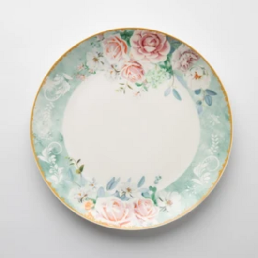 JENNA CLIFFORD - Green Floral Dinner Plate Set of 4