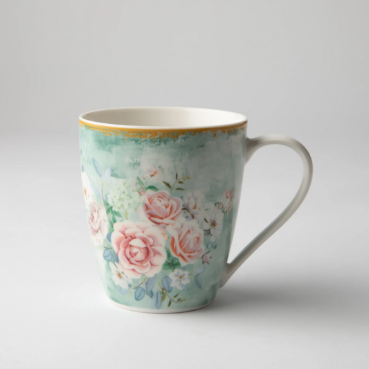 JENNA CLIFFORD - Green Floral Mug (Set of 4)