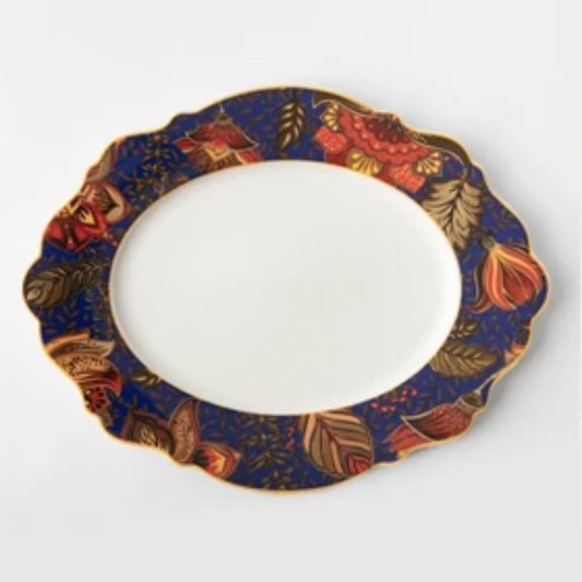 JENNA CLIFFORD - Blue Fern Oval Platter