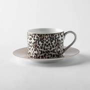 JENNA CLIFFORD - Leopard Cup & Saucer in Gift Box (Set of 4)