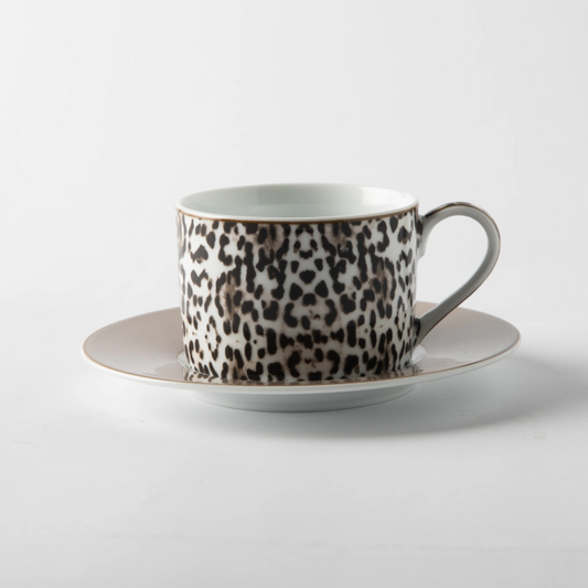 JENNA CLIFFORD - Leopard Cup & Saucer in Gift Box