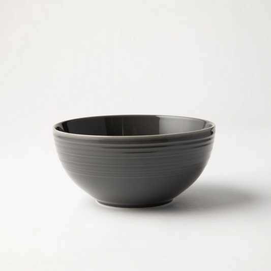 JENNA CLIFFORD - Embossed Lines Cereal Bowl - Dark Grey (Set of 4)