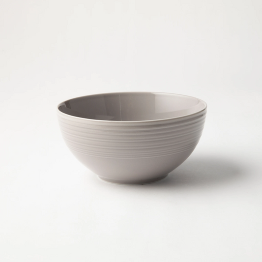 JENNA CLIFFORD - Embossed Lines Cereal Bowl - Light Grey (Set of 4)