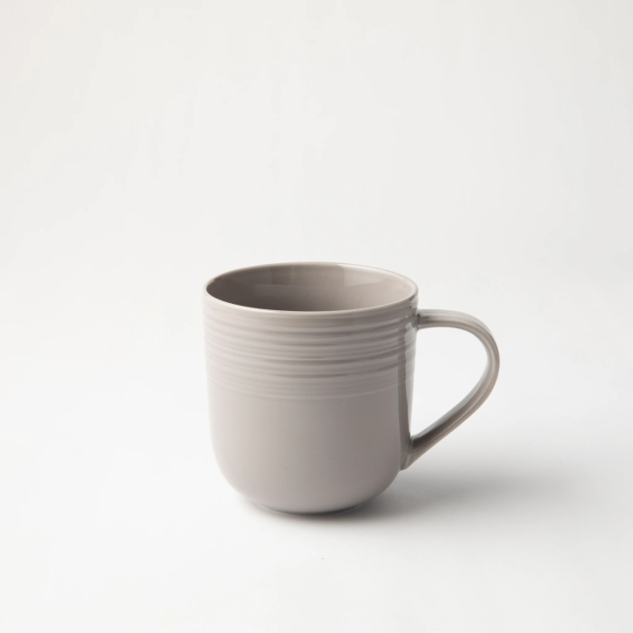 JENNA CLIFFORD - Embossed Lines Coffee Mug - Light Grey (Set of 4)