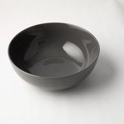 JENNA CLIFFORD - Embossed Lines Salad Bowl 25cm - Dark Grey