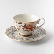 JENNA CLIFFORD - Midnight Bloom Cup & Saucer in Gift Box (Set of 4)