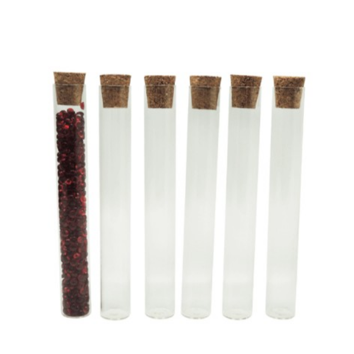 6PC Glass Tubes 15 x 2CM