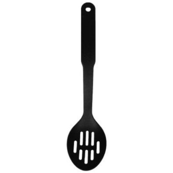 Kitchen Utensils | Basting Spoon Slotted Black Nylon