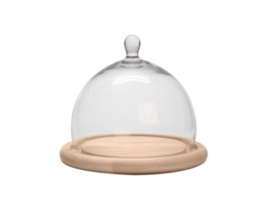 Cheese Dome 15X18CM & Wooden Base