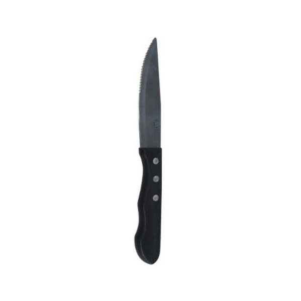 NOVA BLACK HANDLE JUMBO STEAK KNIFE (Set of 12)