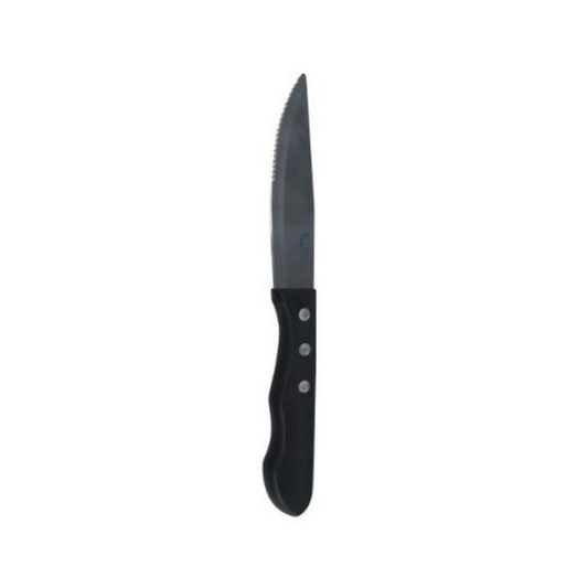 NOVA BLACK HANDLE JUMBO STEAK KNIFE (Set of 12)