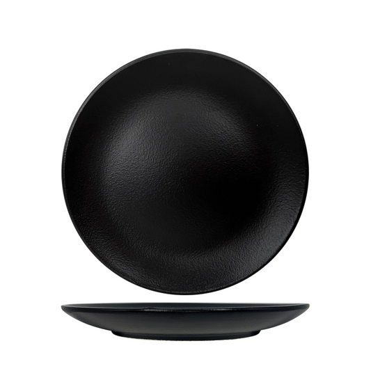 Nova Urban Texture Black Coupe Plate 20cm (Set of 6)