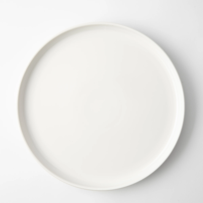 OMADA - Flat Stackable Dinner Plate White