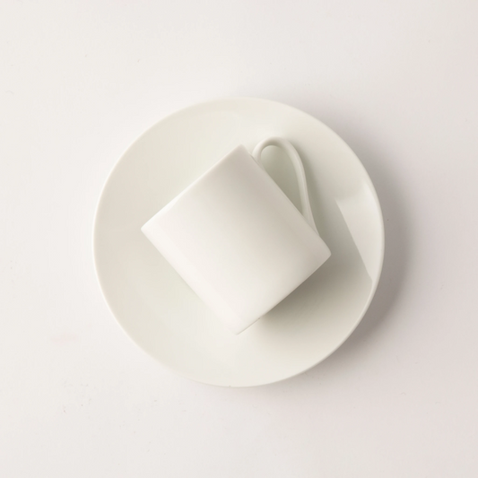 OMADA - Maxim Espresso Cup & Saucer 4pce in gift box - White