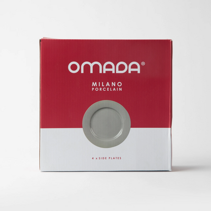 OMADA - Maxim 4pce Side Plate Set in gift box - Light Grey