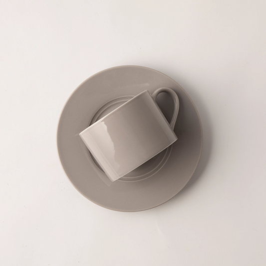 OMADA - Maxim Cup & Saucer 4pce in gift box - Light Grey