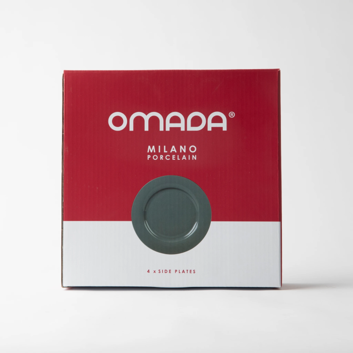 OMADA - Maxim 4pce Side Plate Set in gift box - Dark Grey