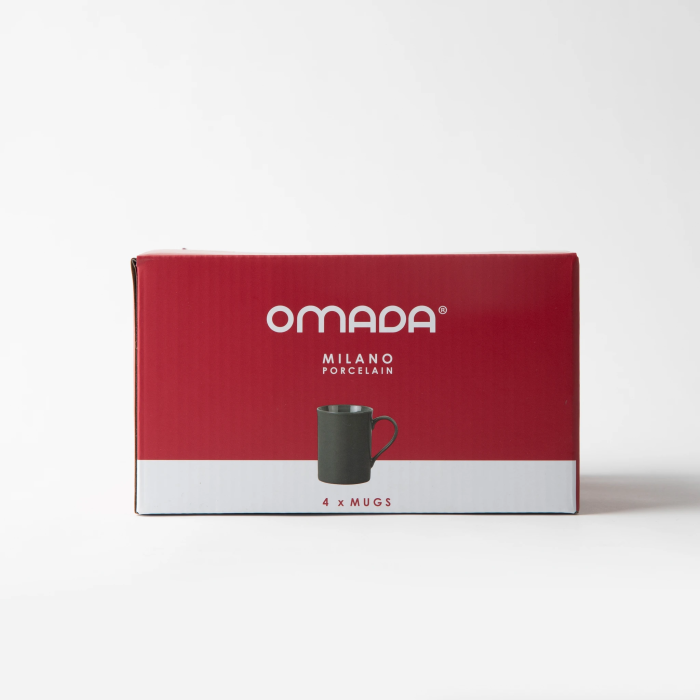 OMADA - Maxim Mug 4pce Set in gift box - Dark Grey