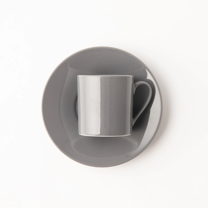 OMADA - Maxim Espresso Cup & Saucer 4pce in gift box - Dark Grey
