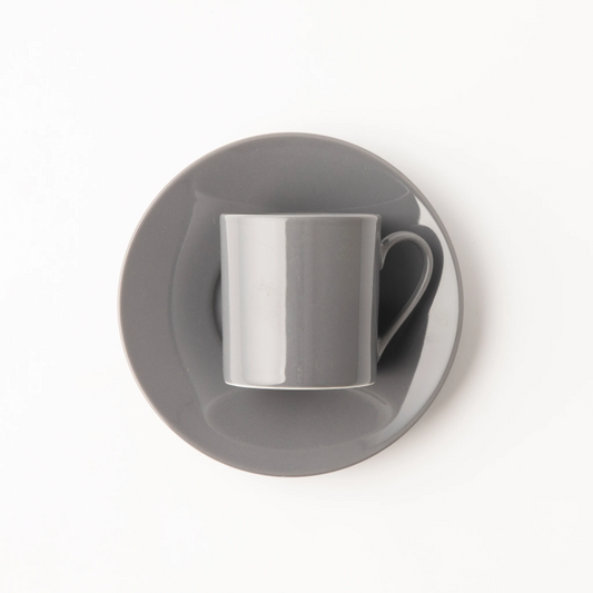 OMADA - Maxim Espresso Cup & Saucer 4pce in gift box - Dark Grey
