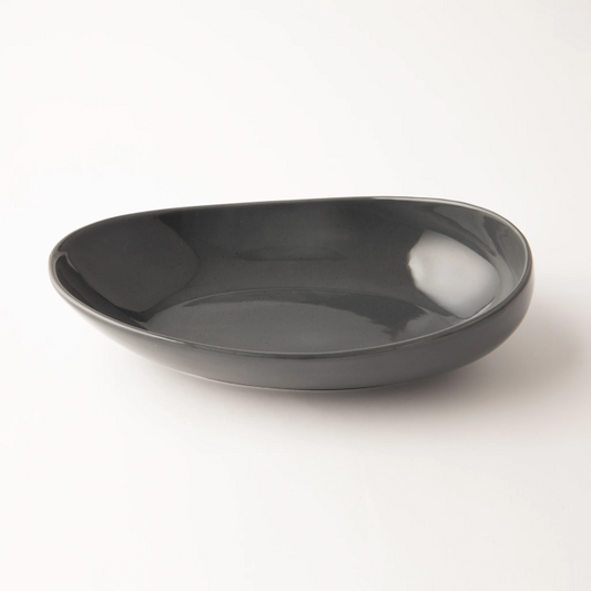 OMADA - Irregular Dark Grey 29.8cm Oval Plate
