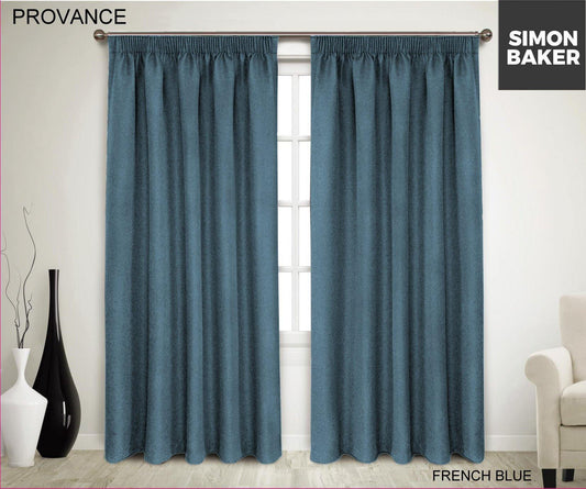 Simon Baker | Provance Tape Curtain French Blue (Various Lengths)