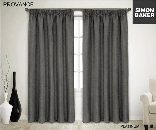 Simon Baker | Provance Tape Curtains Platinum (Various Lengths)