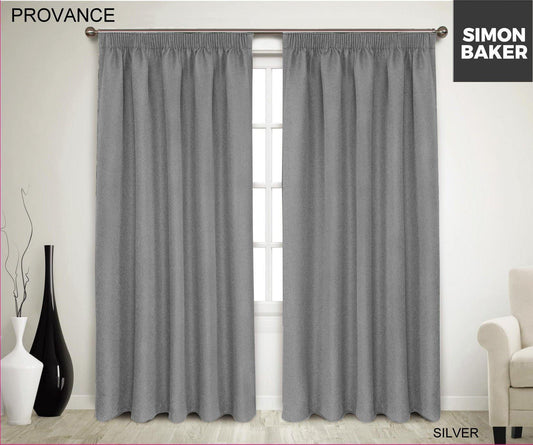 Simon Baker | Provance Tape Curtain Silver (Various Lengths)