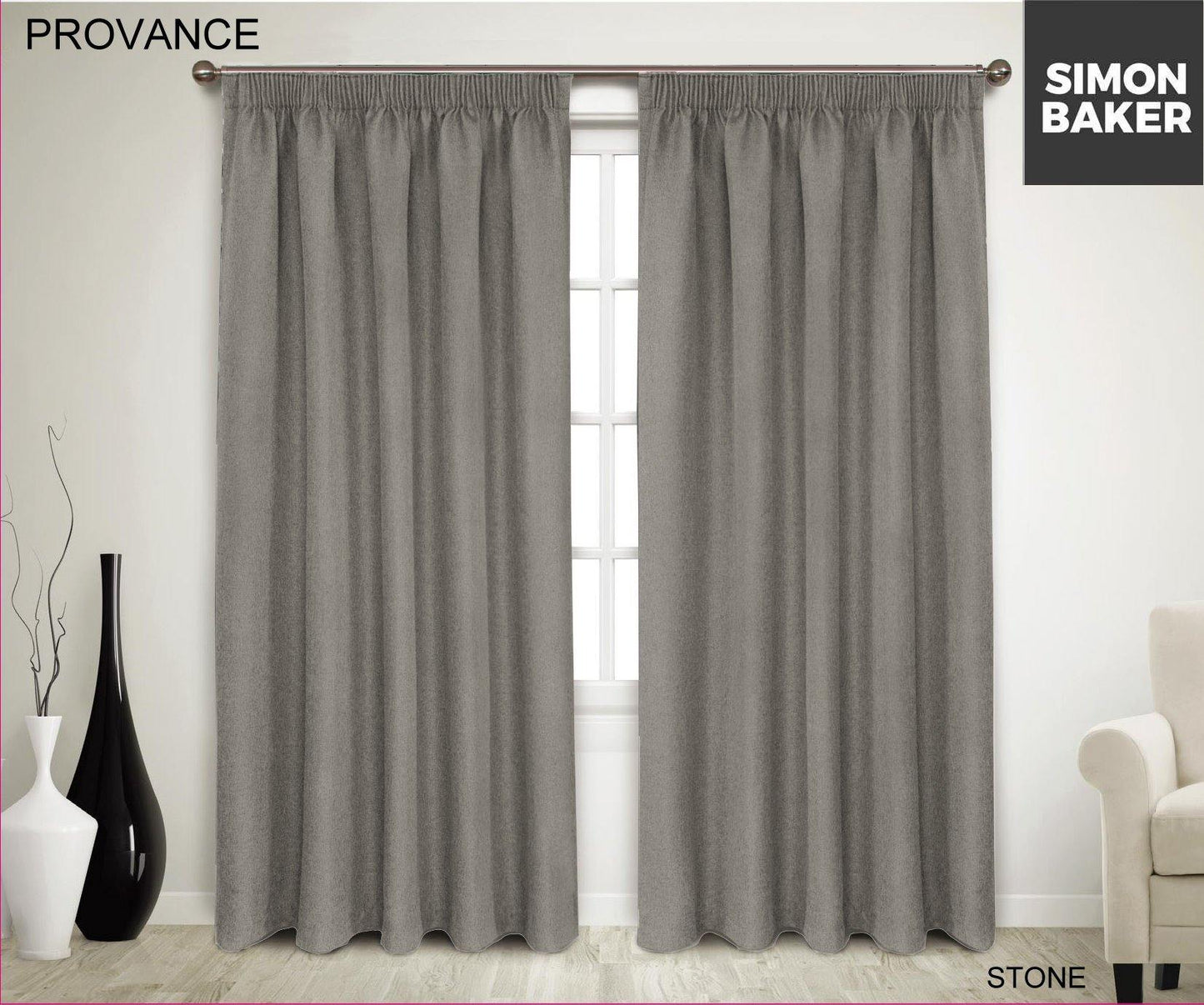 Simon Baker | Provance Tape Curtain Stone (Various Lengths)