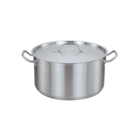 Pot | Stainless Steel Deep Stockpot With Lid - 26X28CM (16L)