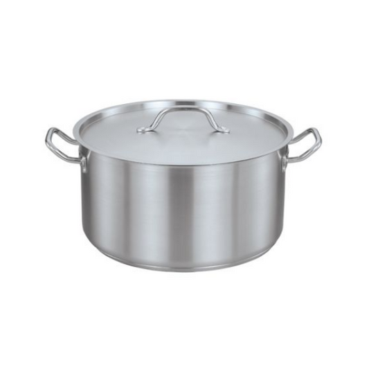 Pot | Stainless Steel Deep Stockpot With Lid - 32X32CM (26L)
