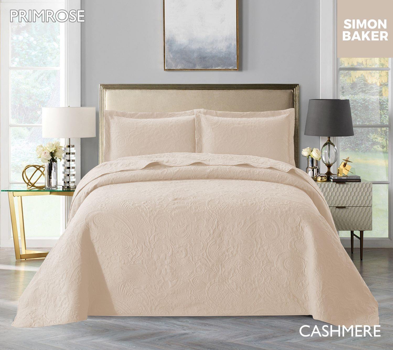 Simon Baker | Primrose Quilted Bedspread Cashmere (Various Sizes)