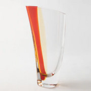 KROSNO - Red and Orange Vase Large 34cm(H) x 17cm(W) x 15cm(W)
