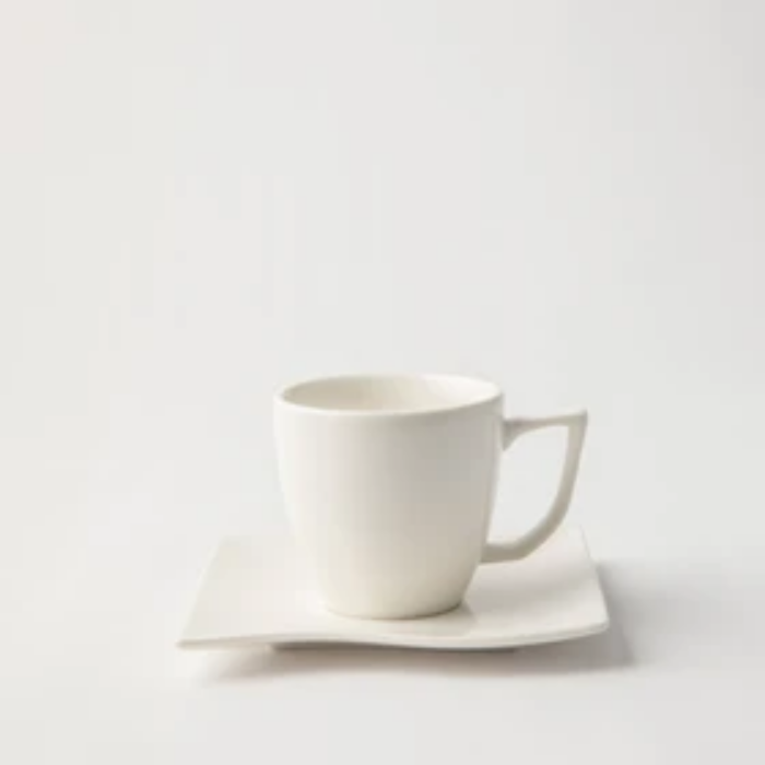 GALATEO - Square Espresso Cup & Saucer (Set of 4)