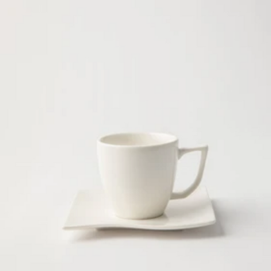GALATEO - Square Espresso Cup & Saucer (Set of 4)
