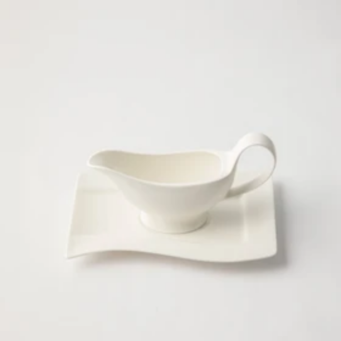 GALATEO - Square Gravy Boat With Saucer
