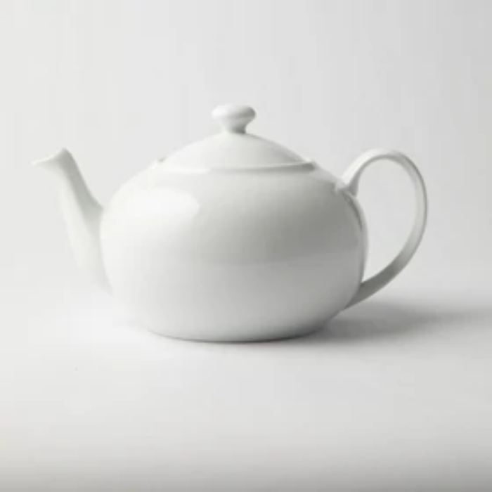 GALATEO - Super White Coupe Teapot