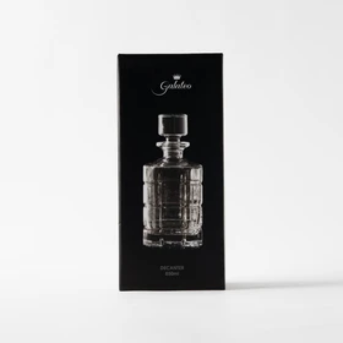 GALATEO - Square Whiskey Decanter in a Gift Box