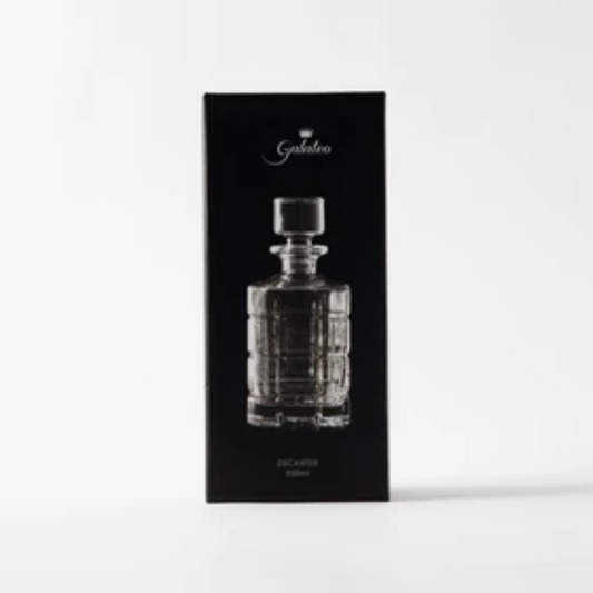 GALATEO - Square Whiskey Decanter in a Gift Box