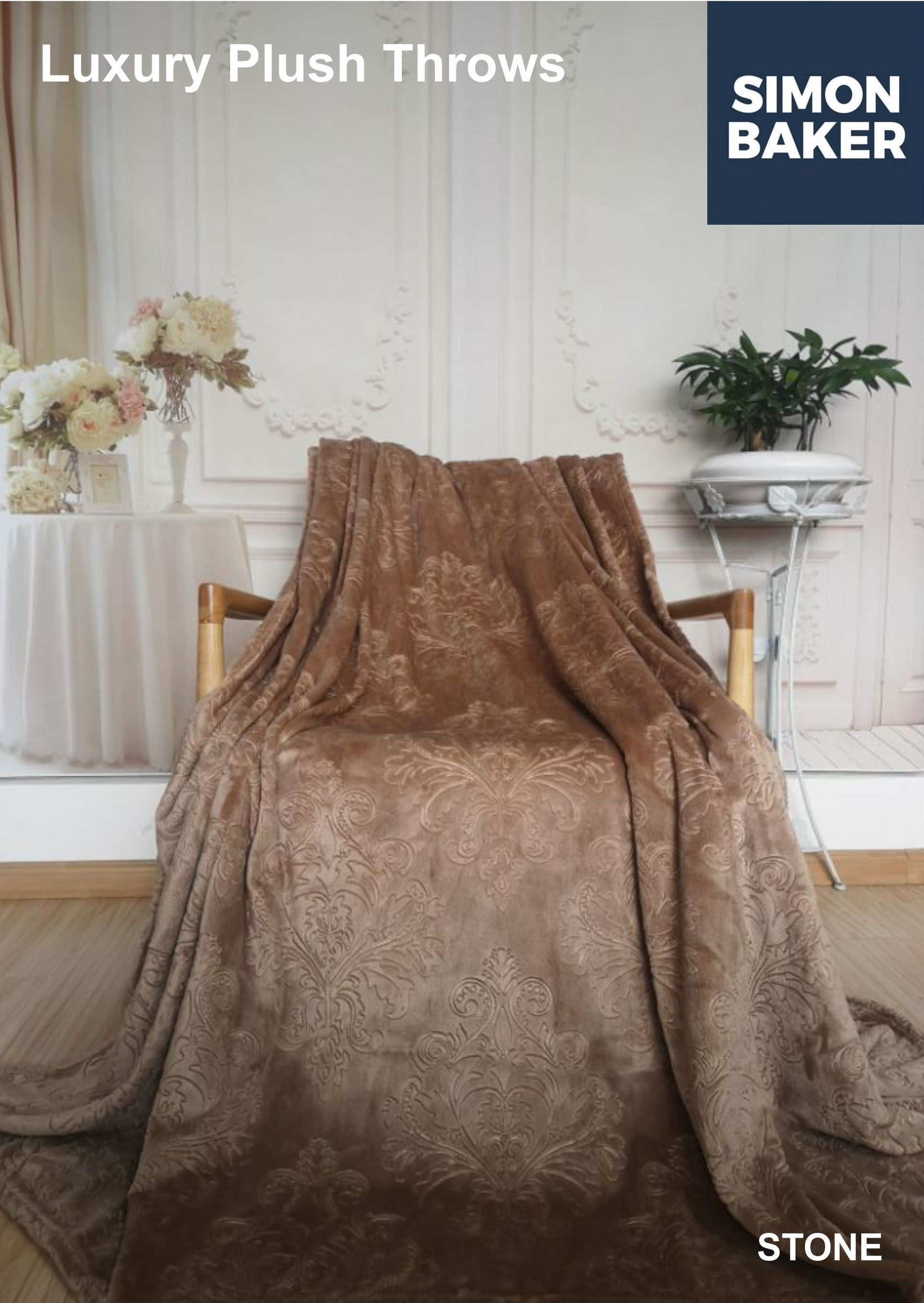 Luxury Plush Blanket Stone (Available in Plain or Embossed)