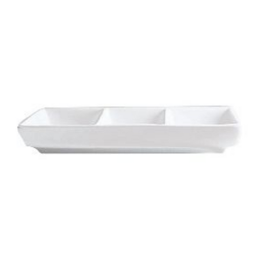 Serving Dish | NOVA STYLE RECTANGULAR 3 DIV DISH 18CM