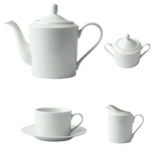 GALATEO - Super White Rim Tea Set of 4