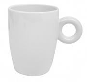 NOVA | White Cafe Mug with round handle - 340ml (Set of 6)