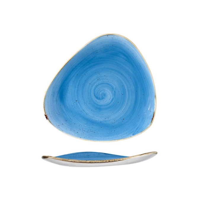 Churchill Cornflower Blue – Triangle Plate - Set of 12 - 26.5CM
