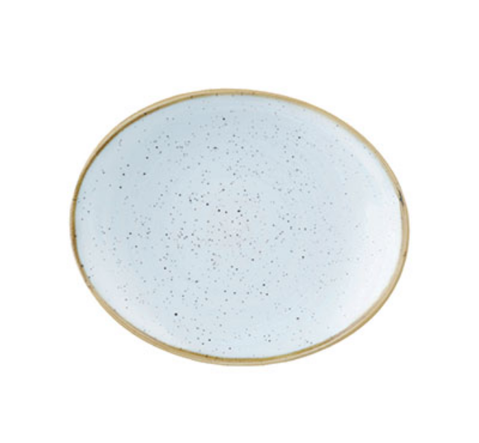 Churchill Duck Egg Blue – Oval Plate 19.2Cm (Set of 12)