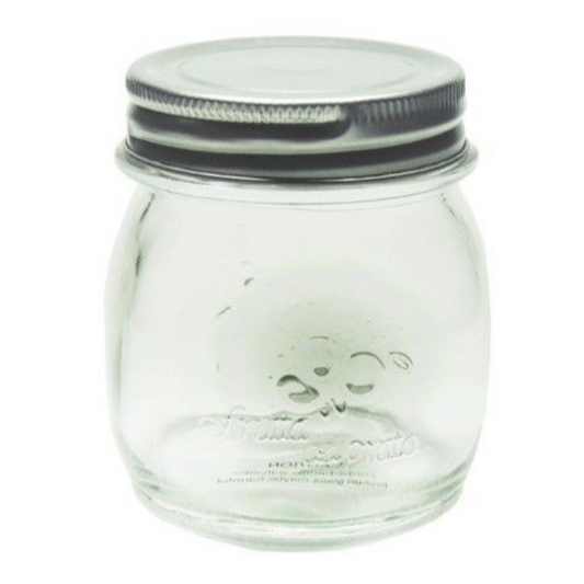6PACK Embossed Jar With Silver Lid 8cm (150ML)